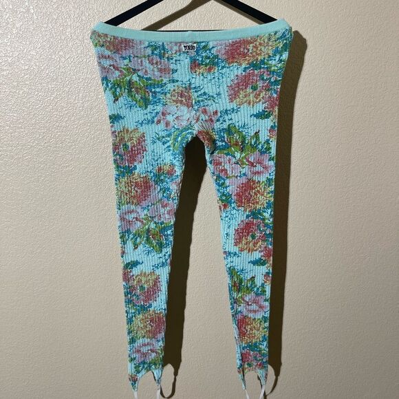 Y2K Vintage Floral Patterned Women's Leggings - Picture 2 of 6